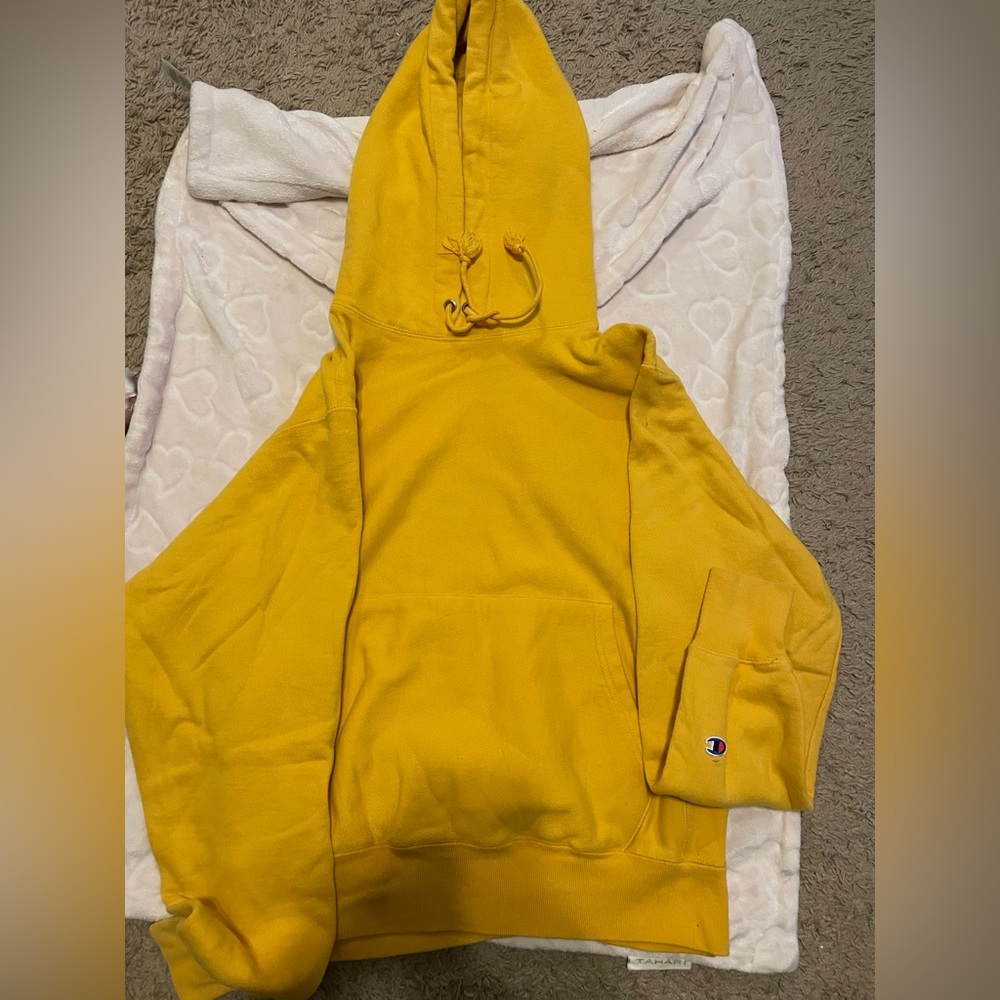 Yellow Champion hoodie